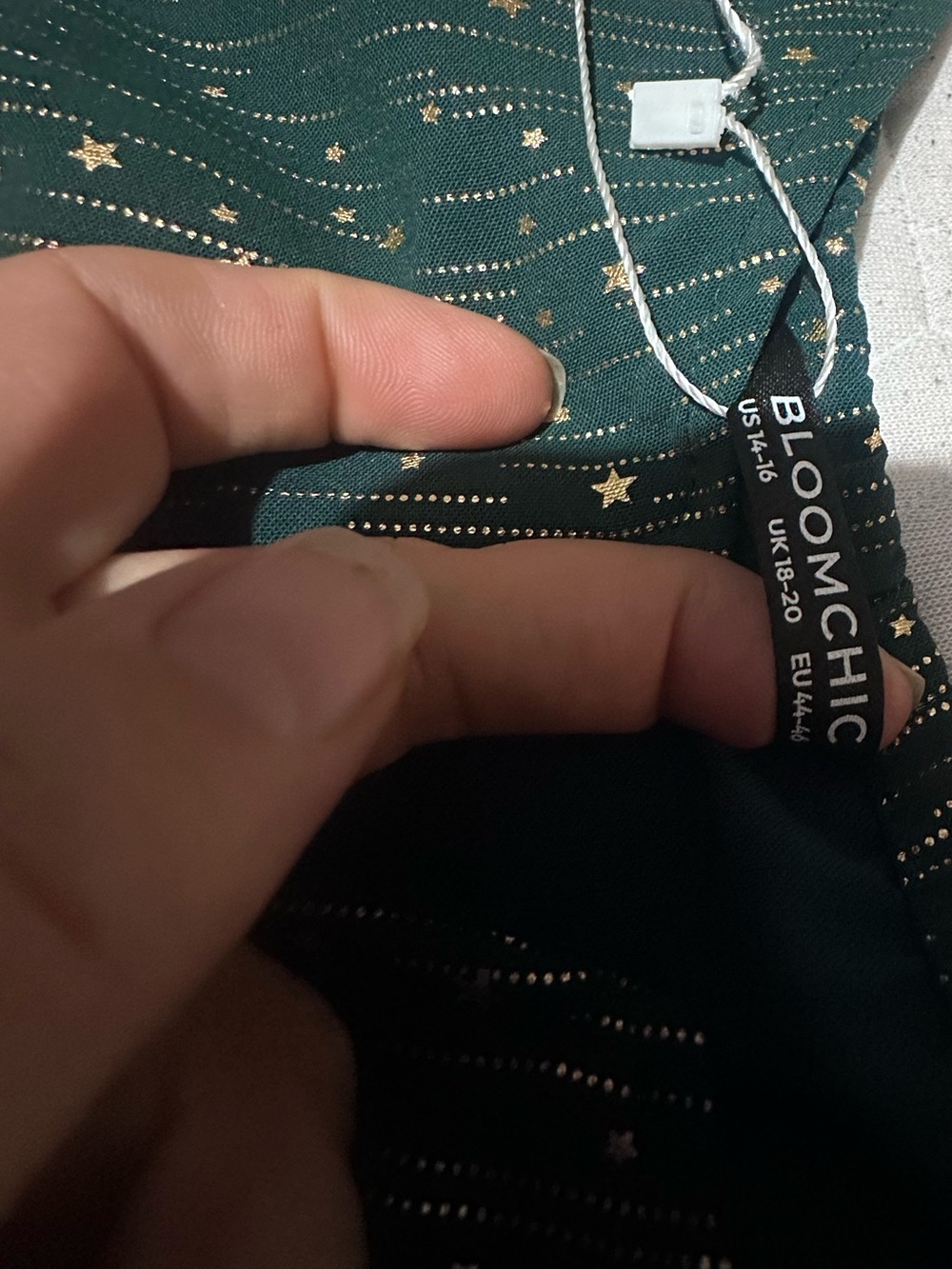 BloomChic Emerald Green Metallic Midi Dress - Picture 2 of 5